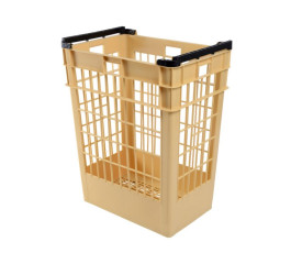 Beige plastic bread bin 180L with perforated bottom - Without lid