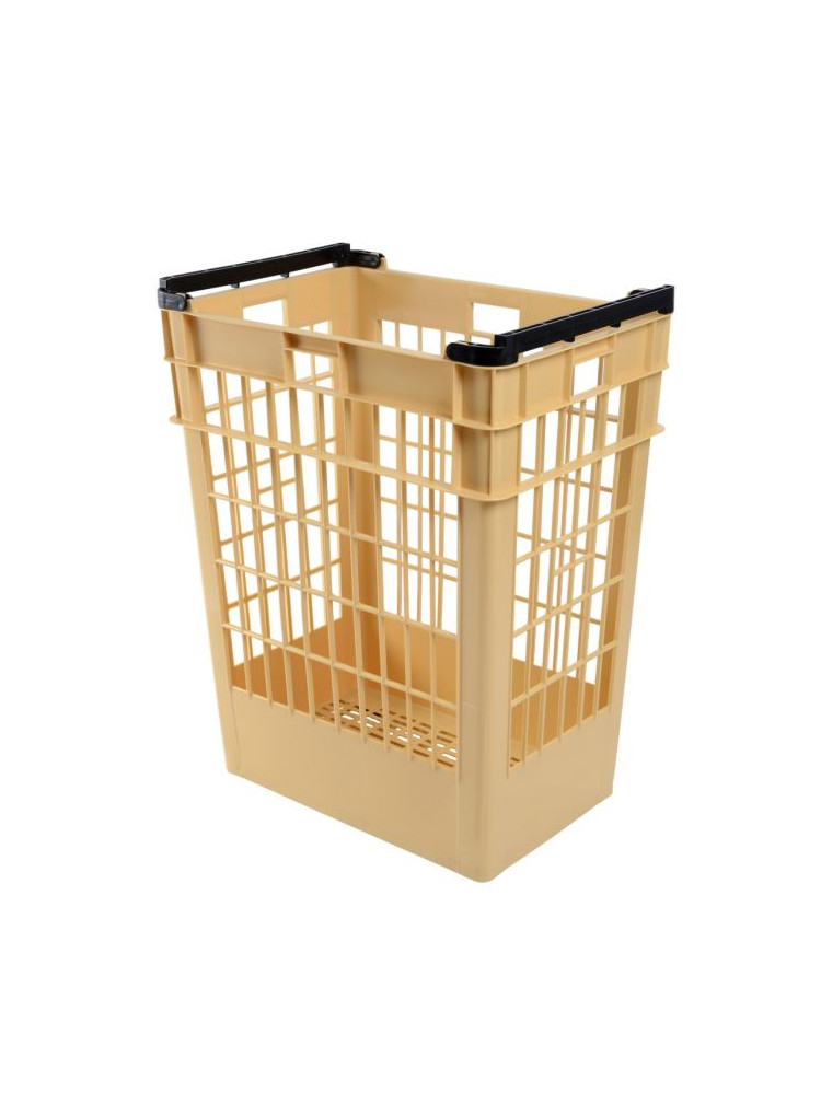 Beige plastic bread bin 180L with perforated bottom - Without lid