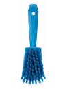 Hand brush short handle 270mm hard - Blue