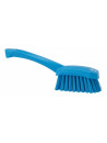 Brosse à main bleue dur Vikan manche court 270mm