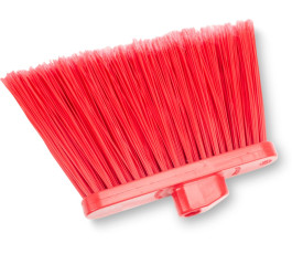 Red brush with tight bristles