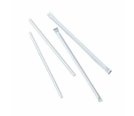 Paper white straws - individual packaging - Ø 0,6 cm - 19,7 cm- Pack of 250