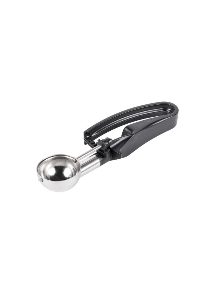 Serving spoon with black handle - capacity 1.13 OZ