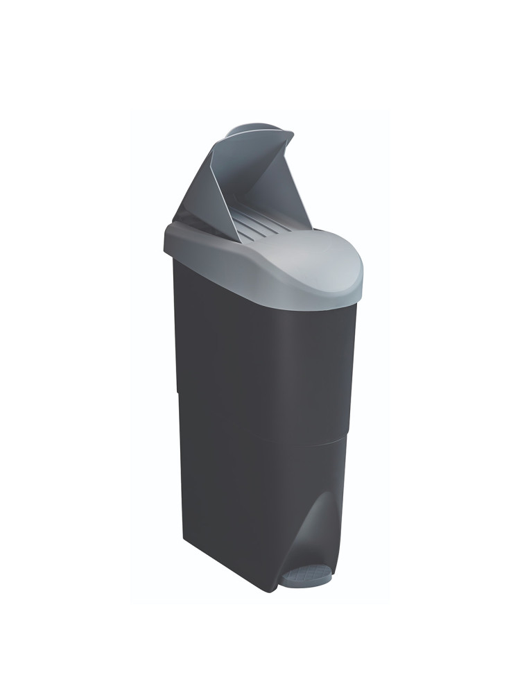 15L Grey/Black feminine hygiene bin