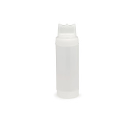 Pack of 3 \"Dualway\" type translucent squeeze bottles with 3 outlets 500 ml