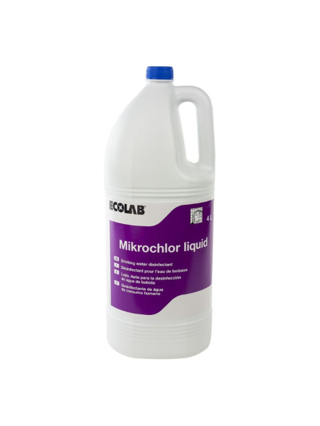 ECOLAB KAY Mikrochlor Liquid - Désinfectant eau de boisson et végétaux - 4x4L