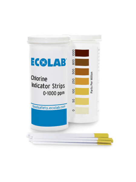 ECOLAB - Bandes pour test de chlore - Boite de 2 x 100